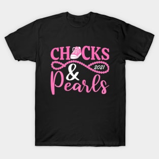 Chucks and Pearls Womens Girls T-Shirt